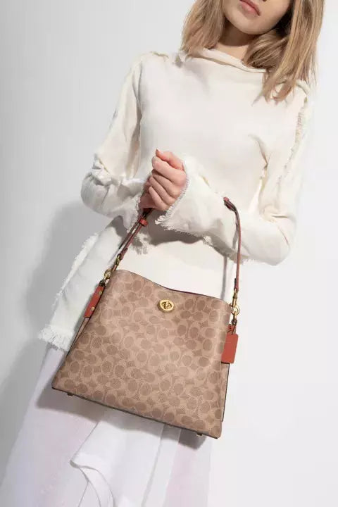 Buy Coach Willow Shoulder Bag - Signature Brown Canvas in Pakistan