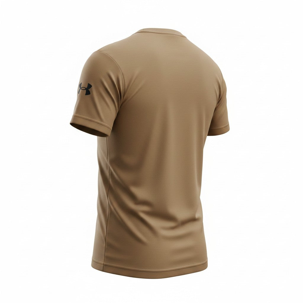 Men’s Under Armour Sand Brown Performance Sports T-Shirt