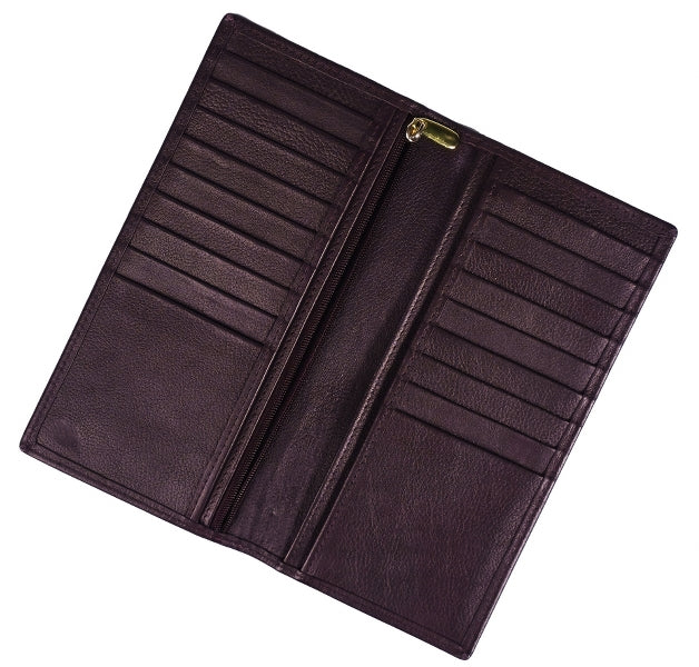Buy Jild Executive Leather Long Wallet - Burgundy in Pakistan