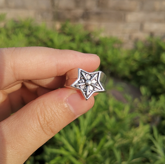 Buy Orb & Gravel Unisex Stainless Steel Star Ring in Pakistan