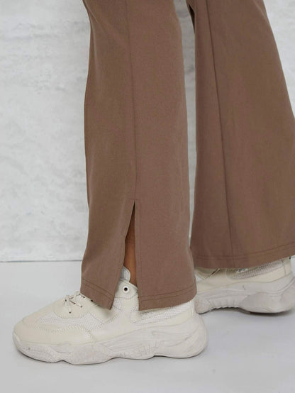 Buy Shein Slit Hem Flare Leg Pants in Pakistan