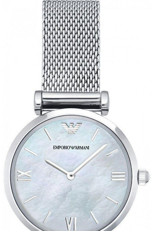 Buy Emporio Armani Women's Analog Stainless Steel Mother of Pearl Dial 32mm Watch AR1955 in Pakistan