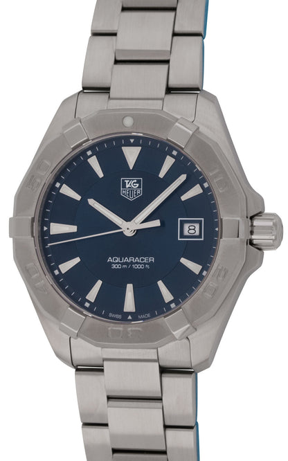Buy Tag Heuer Aquaracer Blue Dial Silver Steel Strap Watch for Men - WAY1112.BA0928 in Pakistan