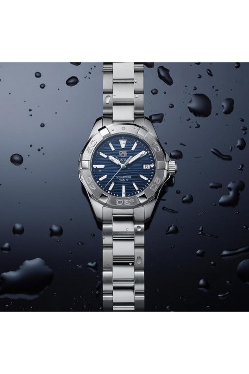 Buy Tag Heuer Aquaracer Blue Dial Silver Steel Strap Watch for Women - WBD131D.BA0748 in Pakistan