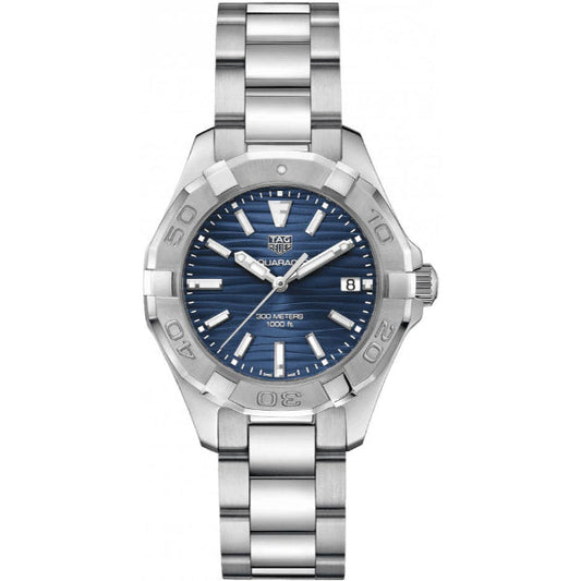Buy Tag Heuer Aquaracer Blue Dial Silver Steel Strap Watch for Women - WBD131D.BA0748 in Pakistan