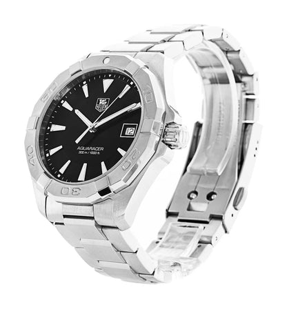 Buy Tag Heuer Aquaracer Black Dial Silver Steel Strap Watch for Men - WAY1110.BA0928 in Pakistan