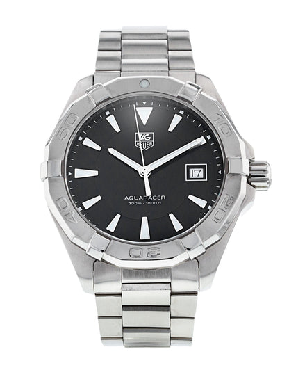 Buy Tag Heuer Aquaracer Black Dial Silver Steel Strap Watch for Men - WAY1110.BA0928 in Pakistan