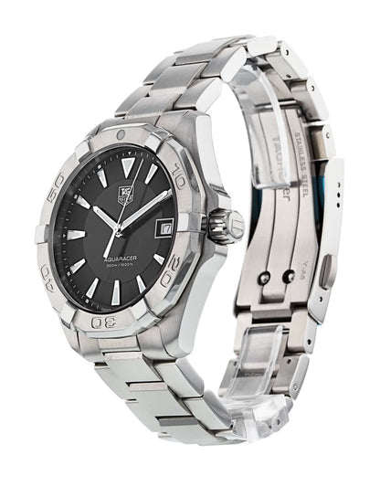 Buy Tag Heuer Aquaracer Black Dial Silver Steel Strap Watch for Men - WAY1110.BA0928 in Pakistan