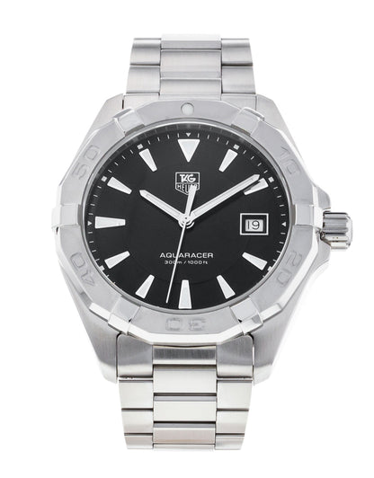 Buy Tag Heuer Aquaracer Black Dial Silver Steel Strap Watch for Men - WAY1110.BA0928 in Pakistan