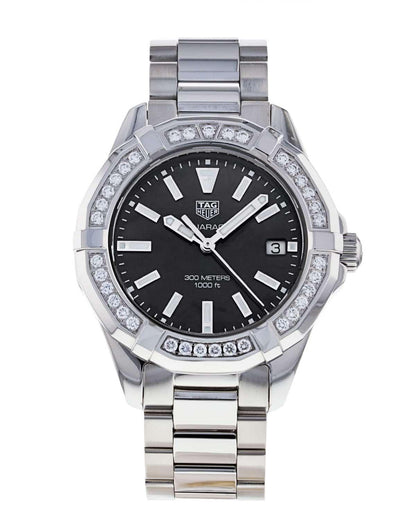Buy Tag Heuer Aquaracer Black Dial with Diamonds Silver Steel Strap Watch for for Women - WAY131P.BA0748 in Pakistan