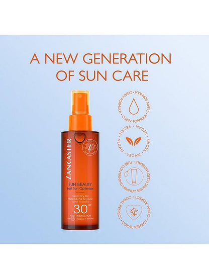 Buy Lancaster Sun Beauty Fast Tan Optimizer Satin Dry Oil Spf30 150 - Ml in Pakistan
