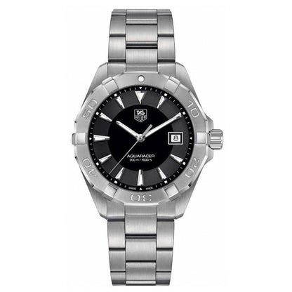 Buy Tag Heuer Aquaracer Black Dial Silver Steel Strap Watch for Men - WAY1110.BA0928 in Pakistan