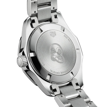 Buy Tag Heuer Aquaracer Black Mother of Pearl Dial with Diamonds Silver Steel Strap Watch for Women - WAY131P.BA0748 in Pakistan
