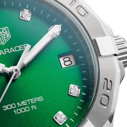 Buy Tag Heuer Aquaracer Green Dial with Diamonds Silver Steel Strap Watch for for Women - WBD1316.BA0740 in Pakistan