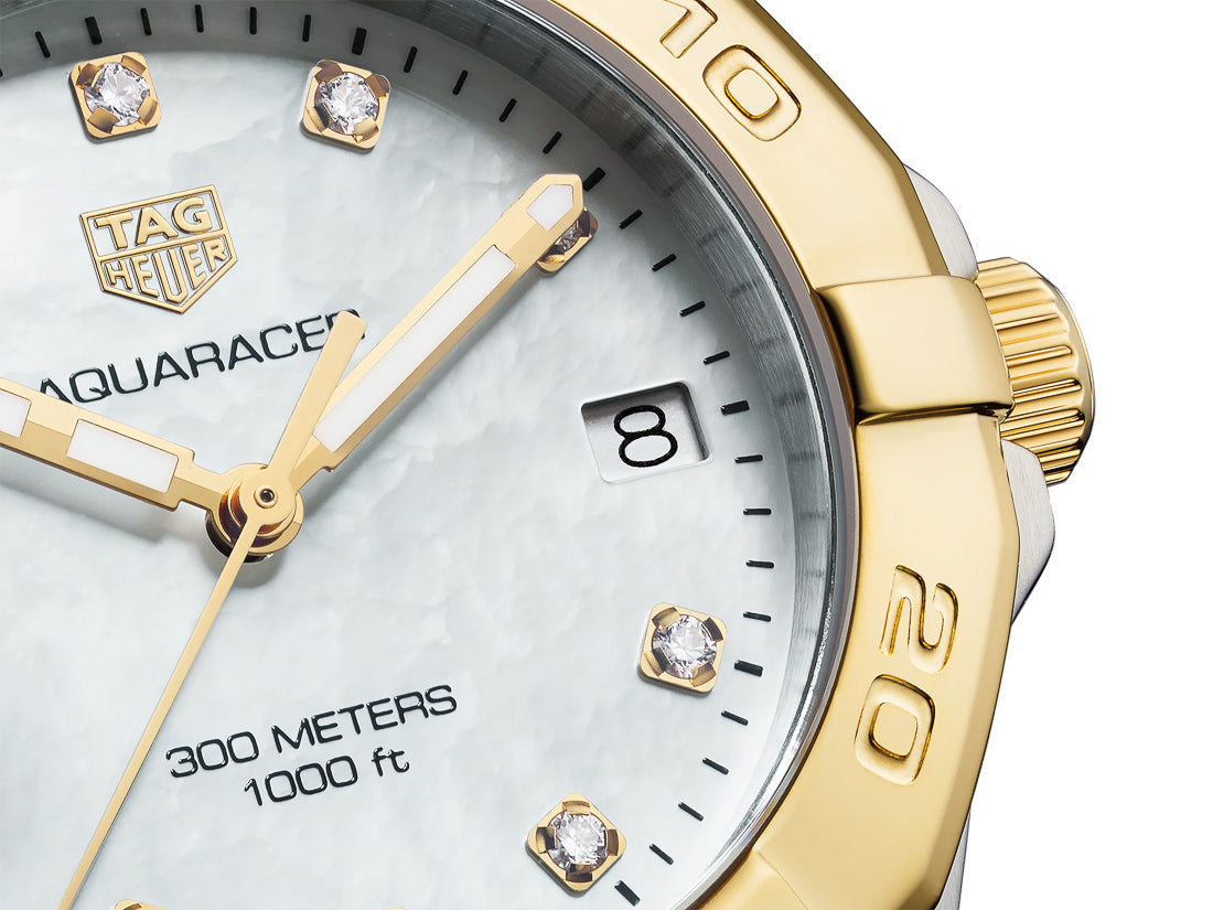 Buy Tag Heuer Aquaracer Mother of Pearl Dial Two Tone Steel Strap Watch for Women - WBD1323.BB0320 in Pakistan