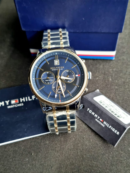 Buy Tommy Hilfiger Blue Dial Two Tone Steel Strap Watch for Men - 1791981 in Pakistan