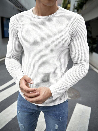 Buy FULL SLEEVES WAFFLE KNIT TEE - WHITE in Pakistan