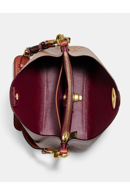 Buy Coach Willow Shoulder Bag - Signature Brown Canvas in Pakistan
