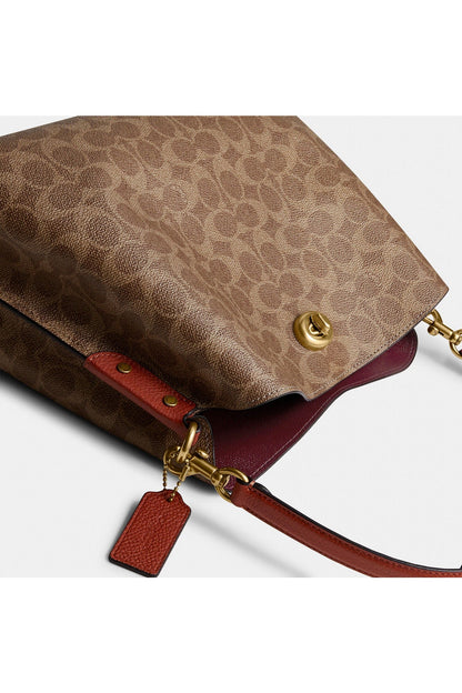 Buy Coach Willow Shoulder Bag - Signature Brown Canvas in Pakistan