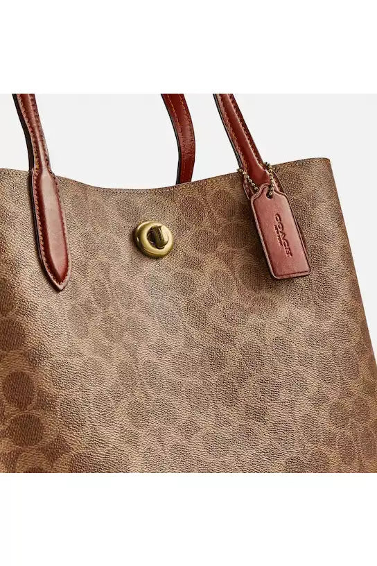 Buy Coach Willow Shoulder Bag - Signature Brown Canvas in Pakistan