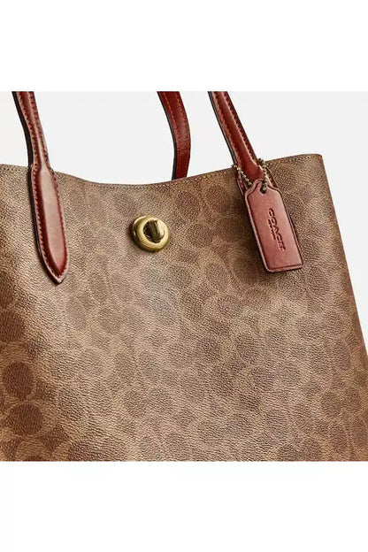 Buy Coach Willow Shoulder Bag - Signature Brown Canvas in Pakistan