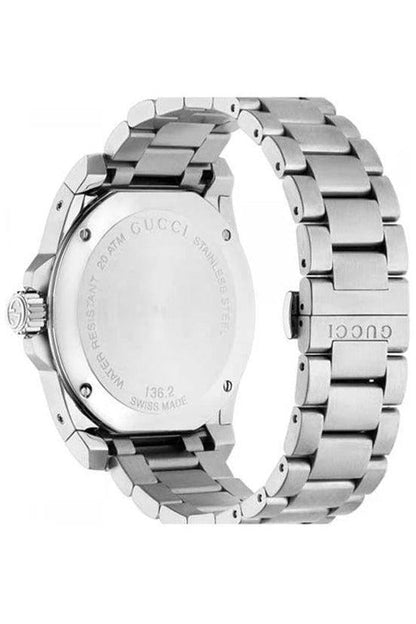 Buy Gucci Men's Swiss Made Quartz Stainless Steel Black Dial 45mm Watch YA136208 in Pakistan
