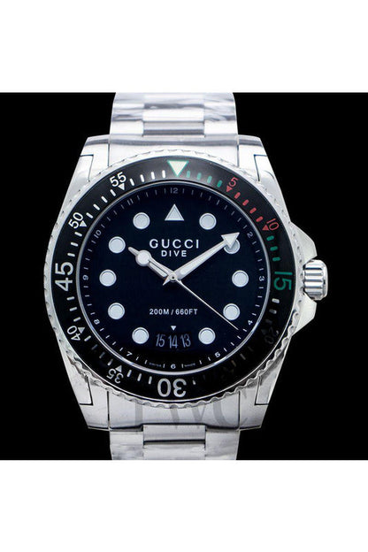 Buy Gucci Men's Swiss Made Quartz Stainless Steel Black Dial 45mm Watch YA136208 in Pakistan