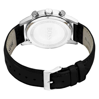 Buy Hugo Boss Navigator Black Dial Black Leather Strap Watch for Men - 1513678 in Pakistan