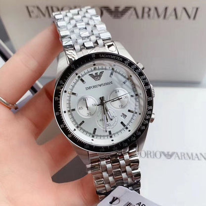 Buy Emporio Armani Men's Quartz Stainless Steel Silver Dial 46mm Watch AR6073 in Pakistan