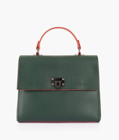 Buy Army Green Flap-over Top-handle Bag in Pakistan