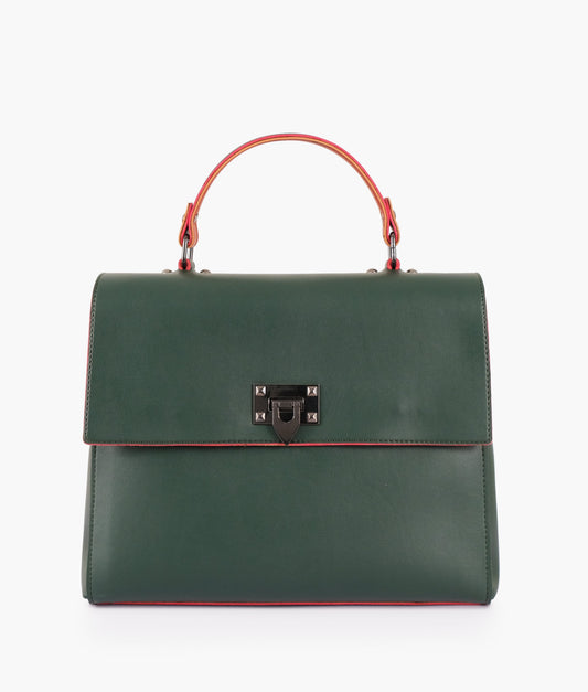 Buy Army Green Flap-over Top-handle Bag in Pakistan