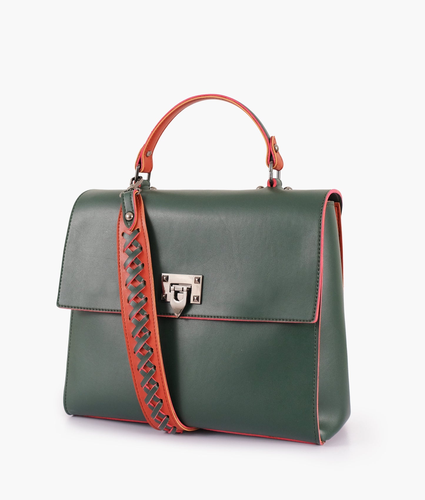 Buy Army Green Flap-over Top-handle Bag in Pakistan