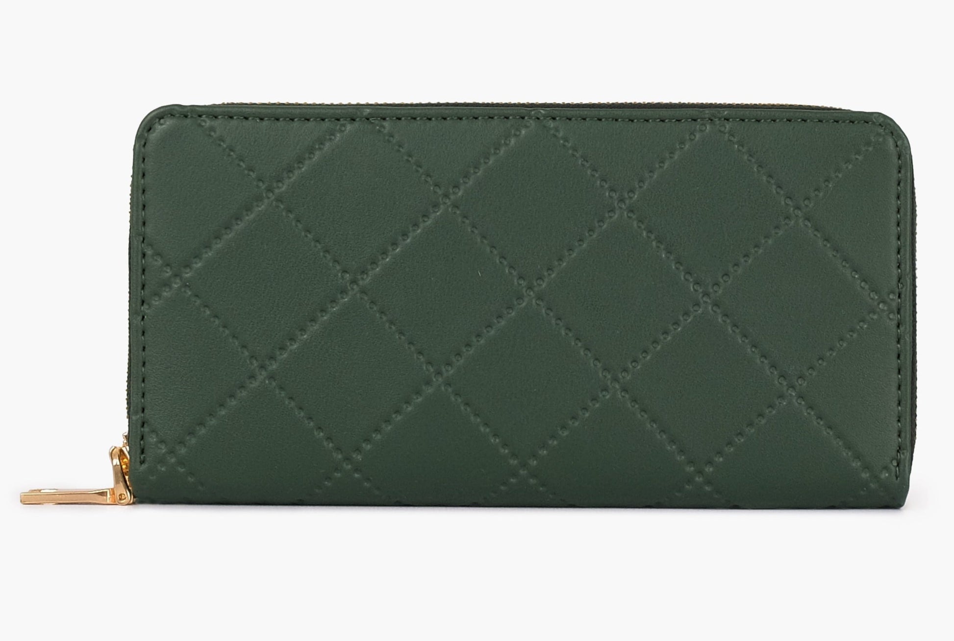 Buy Quilted Pattern Wallet - Army Green in Pakistan