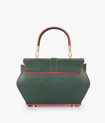 Buy Army Green Top-Handle Hexagon Bag in Pakistan