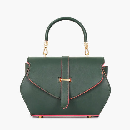 Buy Army Green Top-Handle Hexagon Bag in Pakistan