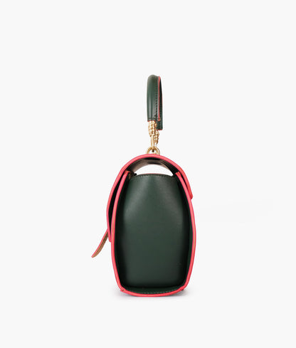 Buy Army Green Top-Handle Hexagon Bag in Pakistan