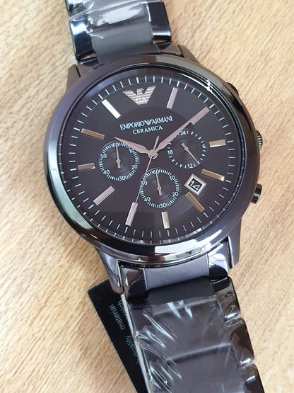 Buy Emporio Armani Ceramica Black Dial Chronograph Quartz Watch for Gents - Emporio Armani AR1451 in Pakistan