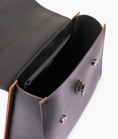 Buy Black Flap-over Top-handle Bag in Pakistan