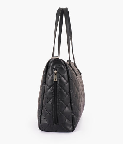Buy Black Quilted Carryall Tote Bag in Pakistan