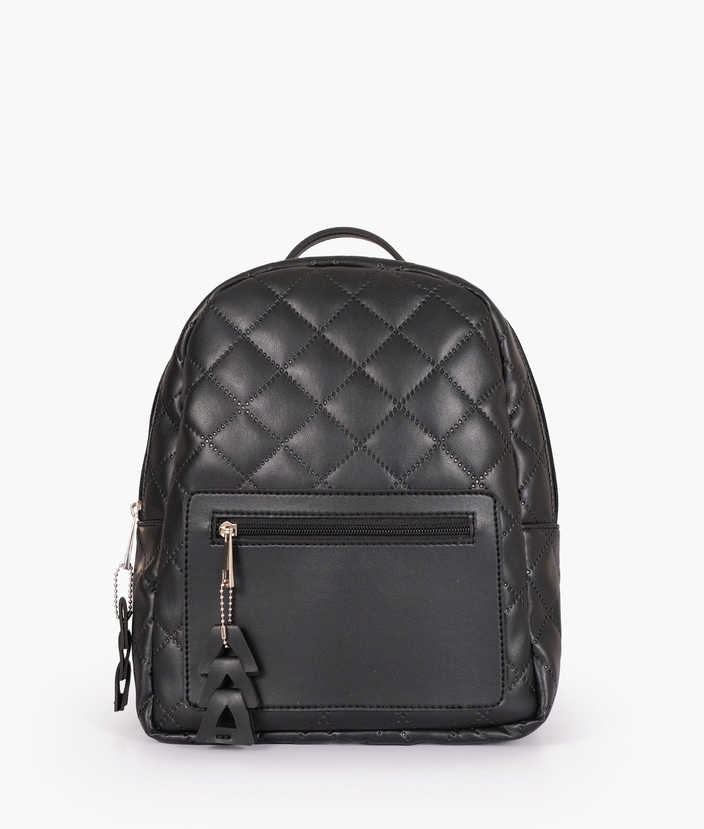 Buy Black quilted mini backpack in Pakistan