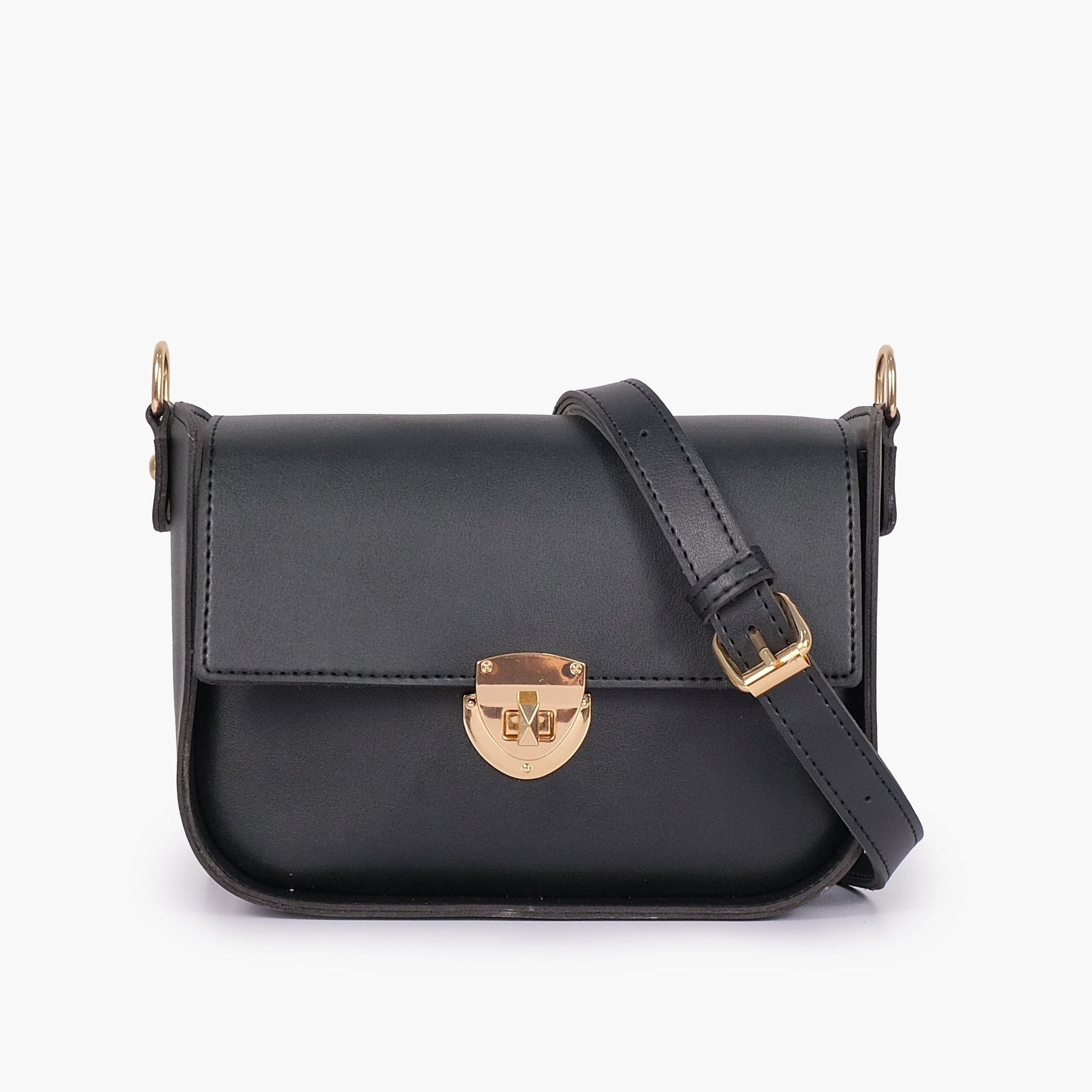Buy Saddle Bag With Twist Lock - Black in Pakistan