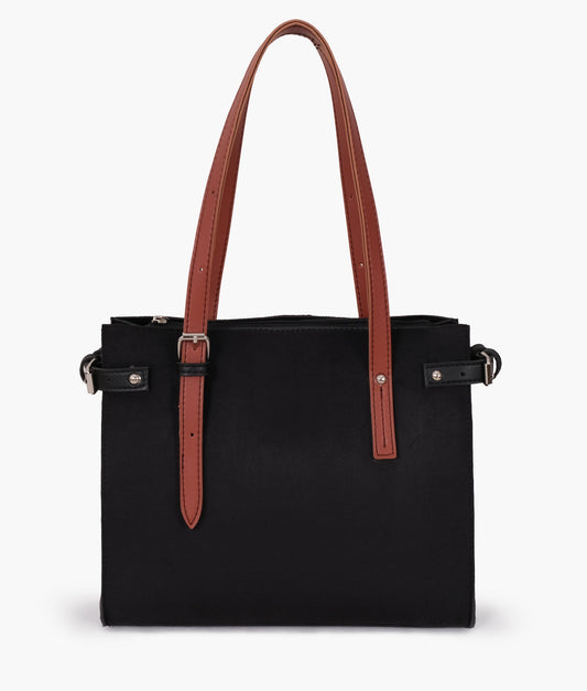 Buy Suede Satchel Tote Bag - Black in Pakistan
