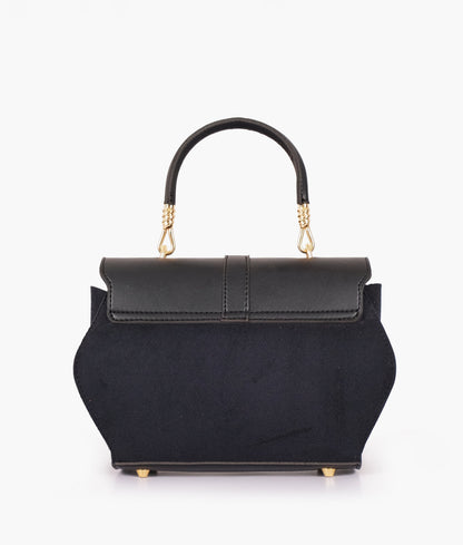 Buy Black Top-Handle Hexagon Bag in Pakistan