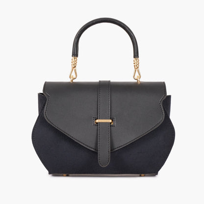Buy Black Top-Handle Hexagon Bag in Pakistan