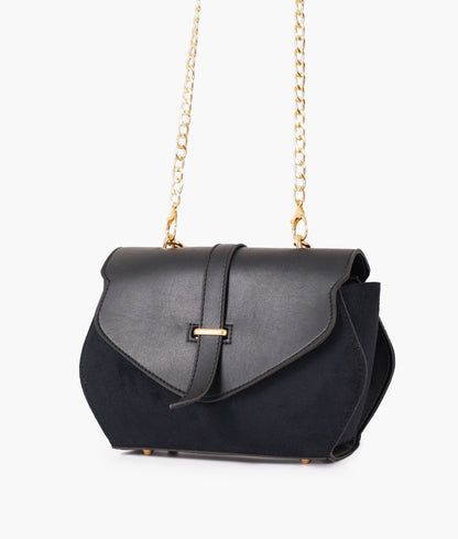 Buy Black Top-Handle Hexagon Bag in Pakistan