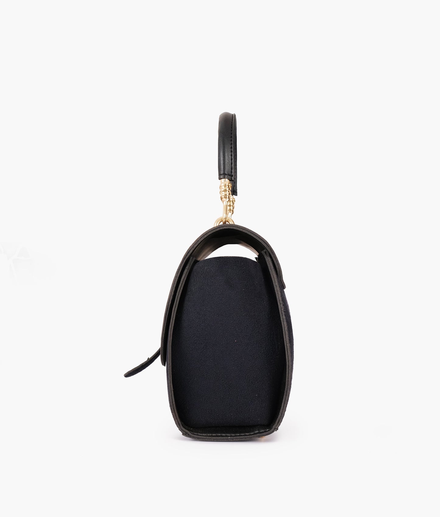 Buy Black Top-Handle Hexagon Bag in Pakistan