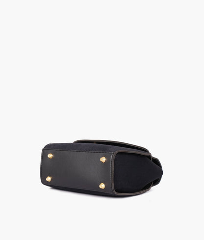 Buy Black Top-Handle Hexagon Bag in Pakistan