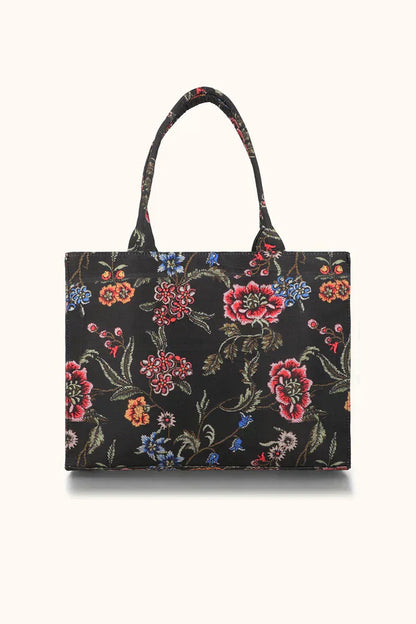 Buy Canvas Tote Bag Black Multi in Pakistan