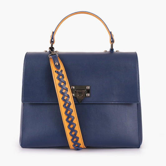 Buy Blue Flap-over Top-handle Bag in Pakistan