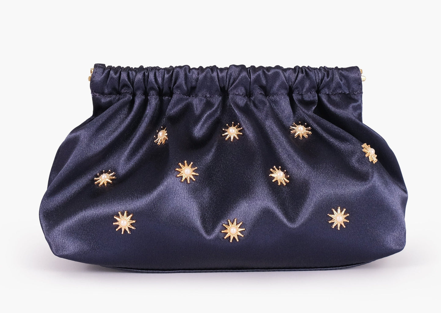 Buy Snap Closure Clutch With Chain Handle - Blue in Pakistan